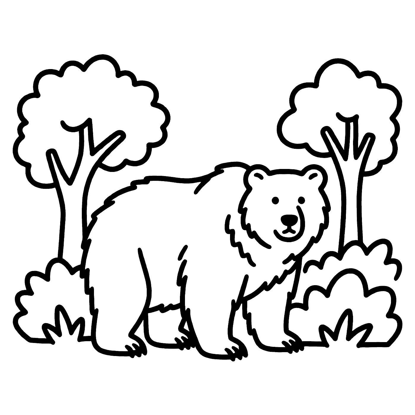 В лесу